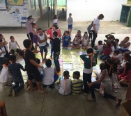 AULA DE SEGURANÇA FERROVIÁRIA - ESCOLA GENERAL TIBÚRCIO - BAIRRO PORTO DE SANTANA/CARIACICA