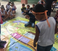 AULA DE SEGURANÇA FERROVIÁRIA - ESCOLA GENERAL TIBÚRCIO - BAIRRO PORTO DE SANTANA/CARIACICA