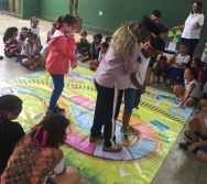 AULA DE SEGURANÇA FERROVIÁRIA - ESCOLA GENERAL TIBÚRCIO - BAIRRO PORTO DE SANTANA/CARIACICA