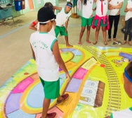 AULA DE SEGURANÇA FERROVIÁRIA - ESCOLA ANTÔNIO COUTINHO - BAIRRO RETIRO SAUDOSO/CARIACICA