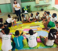 AULA DE SEGURANÇA FERROVIÁRIA - ESCOLA ANTÔNIO COUTINHO - BAIRRO RETIRO SAUDOSO/CARIACICA