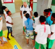 AULA DE SEGURANÇA FERROVIÁRIA - ESCOLA ANTÔNIO COUTINHO - BAIRRO RETIRO SAUDOSO/CARIACICA