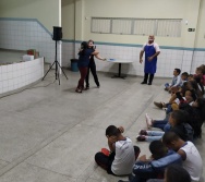 CONTAÇÃO DE HISTÓRIA NA EMEF JORGE AMADO - ESCOLA PARCERIA - ABERTURA DO PROJETO DE LITERATURA