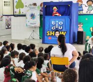 PROJETO COLORIR SUSTENTÁVEL - START COM SHOW DE BONECOS - ETAPA COMPOSTEIRA - PRESENÇA VIP DO  TIO DIU - CMEI SILVESTRE