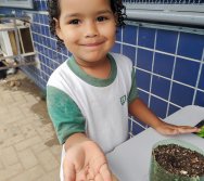 DIA DE PLANTAR RABANETES COM O CMEI REGIONAL SILVESTRE - PEQUENOS HORTICULTORES NO PROJETO COLORIR SUSTENTÁVEL