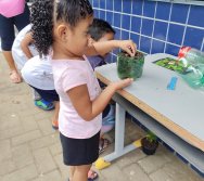 DIA DE PLANTAR RABANETES COM O CMEI REGIONAL SILVESTRE - PEQUENOS HORTICULTORES NO PROJETO COLORIR SUSTENTÁVEL