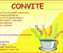PARTICIPAÇÃO NO CAFÉ LITERÁRIO DA EMEF JONAS FARIAS - NOVA CARAPINA I - SERRA
