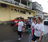 PC3ES  - CULMINÂNCIA DO PROJETO NA ESCOLA PROF ERNESTO NASCIMENTO COM PASSEATA NA RUA