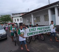 PC3ES  - CULMINÂNCIA DO PROJETO NA ESCOLA PROF ERNESTO NASCIMENTO COM PASSEATA NA RUA
