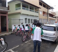 PC3ES  - CULMINÂNCIA DO PROJETO NA ESCOLA PROF ERNESTO NASCIMENTO COM PASSEATA NA RUA