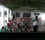 PC3ES  - CULMINÂNCIA DO PROJETO NA ESCOLA PROF ERNESTO NASCIMENTO COM PASSEATA NA RUA