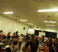 Oficina de Contação de histórias com turma de pedagogia da FACULDADE NOVO MILÊNIO