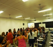 Oficina de Contação de histórias com turma de pedagogia da FACULDADE NOVO MILÊNIO