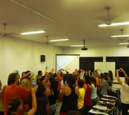 Oficina de Contação de histórias com turma de pedagogia da FACULDADE NOVO MILÊNIO