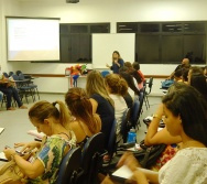 Oficina de Contação de histórias com turma de pedagogia da FACULDADE NOVO MILÊNIO