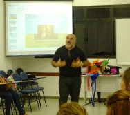 Oficina de Contação de histórias com turma de pedagogia da FACULDADE NOVO MILÊNIO