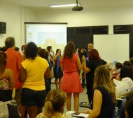 Oficina de Contação de histórias com turma de pedagogia da FACULDADE NOVO MILÊNIO