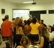 Oficina de Contação de histórias com turma de pedagogia da FACULDADE NOVO MILÊNIO