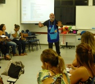 Oficina de Contação de histórias com turma de pedagogia da FACULDADE NOVO MILÊNIO