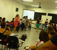 Oficina de Contação de histórias com turma de pedagogia da FACULDADE NOVO MILÊNIO