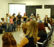 Oficina de Contação de histórias com turma de pedagogia da FACULDADE NOVO MILÊNIO