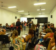 Oficina de Contação de histórias com turma de pedagogia da FACULDADE NOVO MILÊNIO