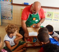 SENSIBILIZAÇÃO COM CRIANÇAS DE 3,4 E 5 ANOS APLICAÇÃO DO PROJETO COLORIR