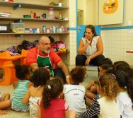 SENSIBILIZAÇÃO COM CRIANÇAS DE 3,4 E 5 ANOS APLICAÇÃO DO PROJETO COLORIR