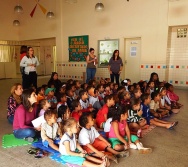 CONTANDO HISTÓRIAS NO CMEI MARIA AMÉLIA - PRAIA DE CARAPEBUS - SERRA.
