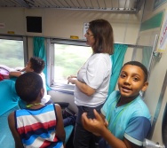 PROJETO NA TRILHA DOS VALORES - AULA DE CAMPO - PASSEIO DE TREM