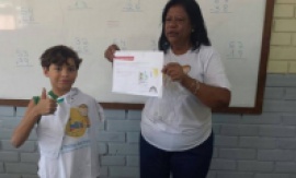 Alunos premiados da escola Emef Américo Guimarães - TEXTO E DESENHO DO MUSEU