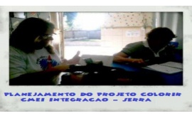 Reunião de planejamento com a pedagoga Ana do CMEI INTEGRAÇÃO NA SERRA.