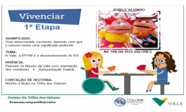 1ª ETAPA DO PROJETO NA TRILHA DOS VALORES - VIVENCIAR