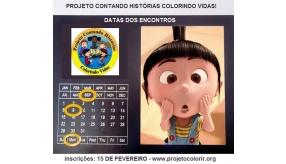 PROJETO CONTANDO HISTÓRIAS COLORINDO VIDAS - DATAS PREVISTAS.