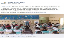 Alunos de Cmei participam do PROGRAMA COLORIR SUSTENTÁVEL na serra - destaque no site PMS